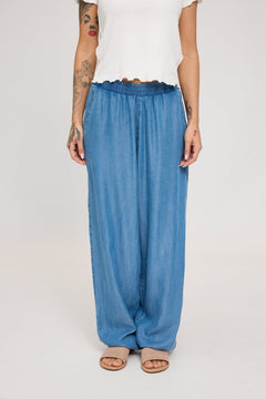 Denim Parachute Pants