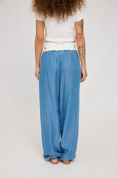 Denim Parachute Pants