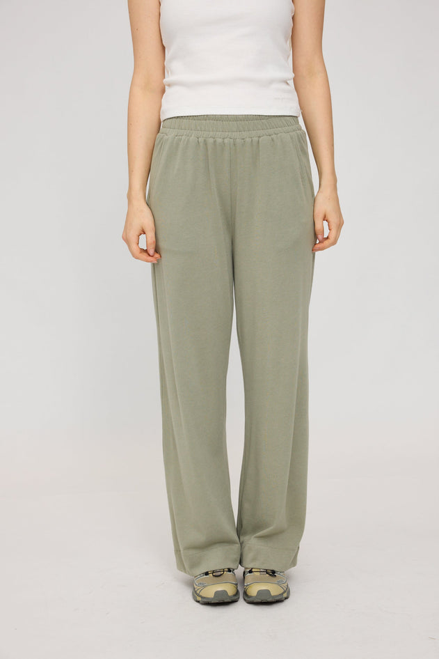 Jersey Knit Wide Leg Pants