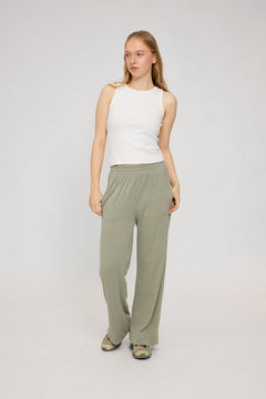 Jersey Knit Wide Leg Pants