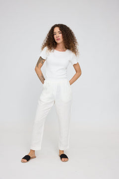 Straight Leg Linen Pants