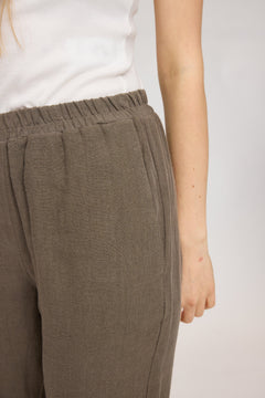 Straight Leg Linen Pants