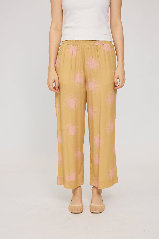 Printed Wide Leg Pants