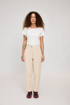 Barrel Leg Corduroy Pants