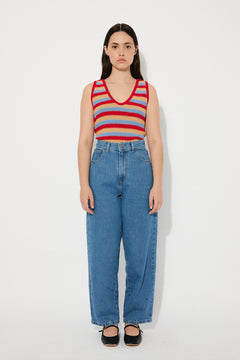 Haze Knitted Top Multicolor Stripes