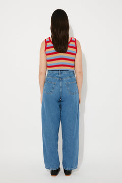 Haze Knitted Top Multicolor Stripes