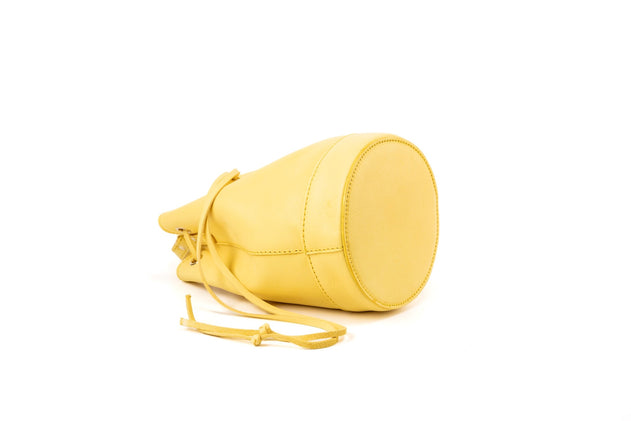 Chelsea Leren Bucket Tas Geel