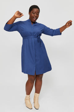 Lidia Shirt Dress Blue