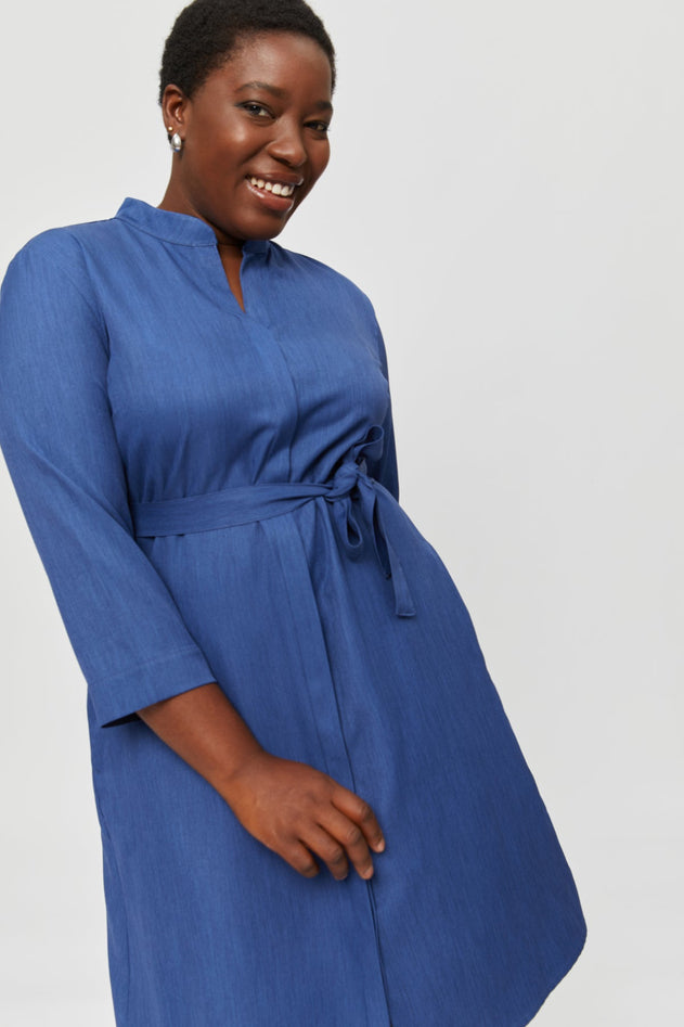 Lidia Shirt Dress Blue