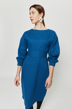 Stefanie Dress Petrol Blue