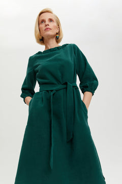 Celine Dress Dark Green