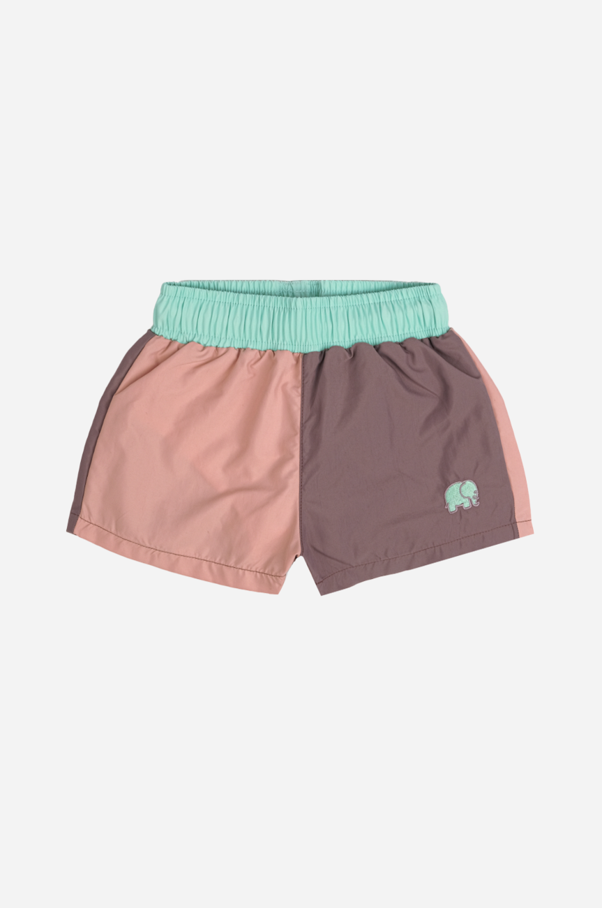 Kids' Color Block Swim Shorts Mauve