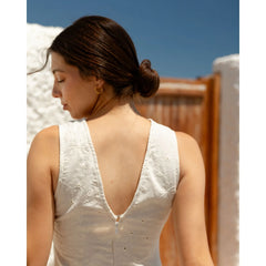 Isola Embroidered Dress Off-White