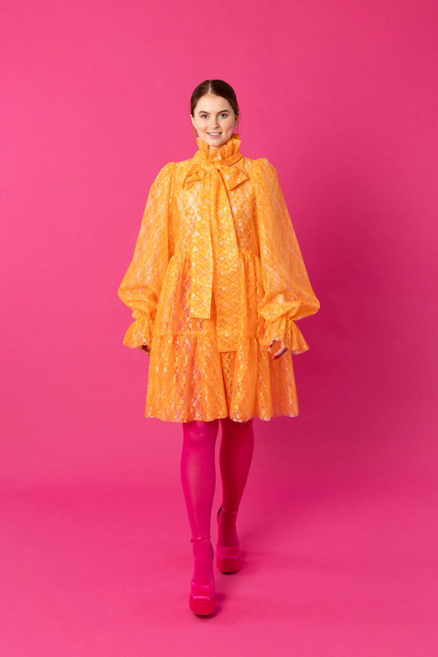 Dishy Dress Lace Orange