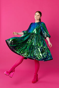 Dishy Dress Sequin Green