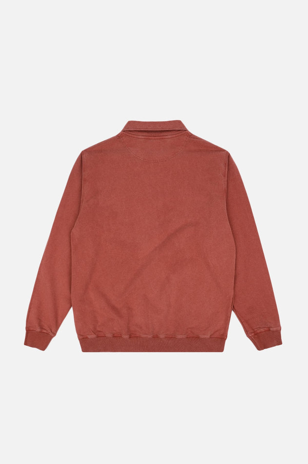 Heren Sauce Pigment Quarter Zip Sweater Burning Sky