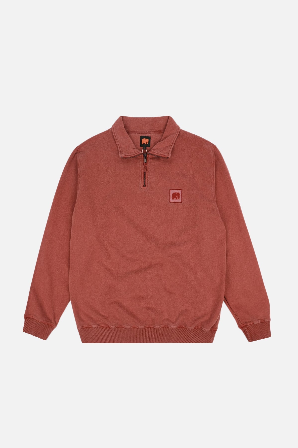 Heren Sauce Pigment Quarter Zip Sweater Burning Sky
