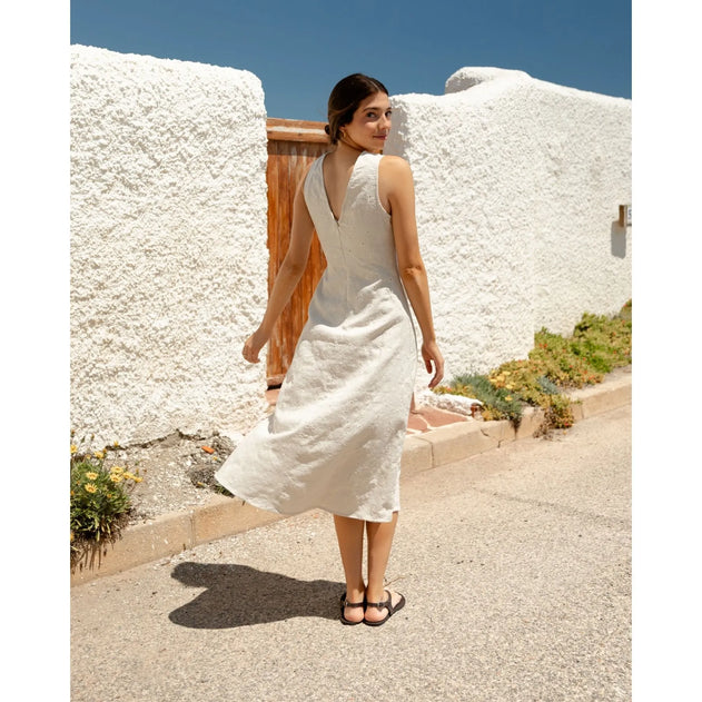 Isola Embroidered Dress Off-White