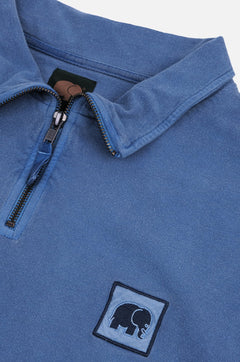 Men's Sauce Pigment Quarter Zip Sweater Tidepool Blue