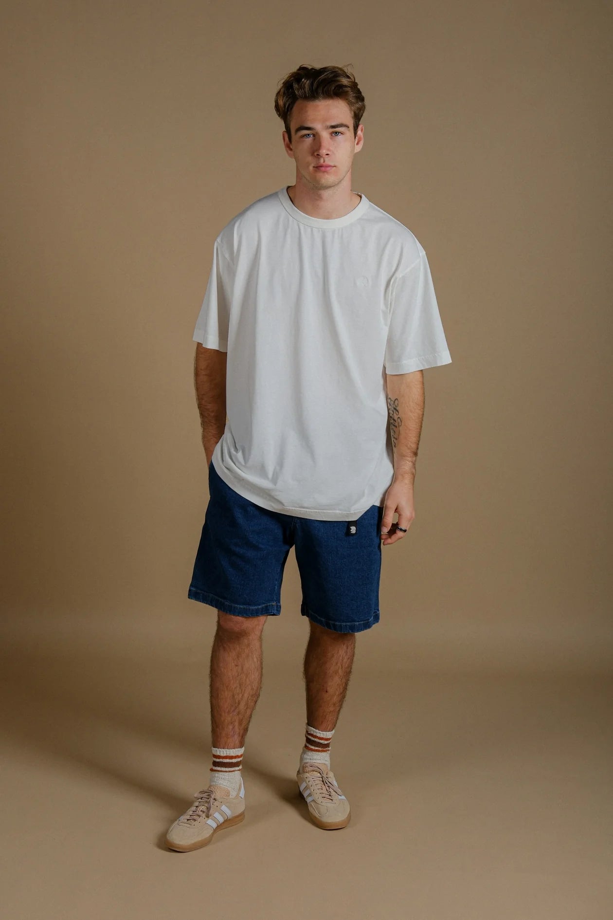 Men's Parodi Pigment Heavyweight Oversized T-Shirt Foam White