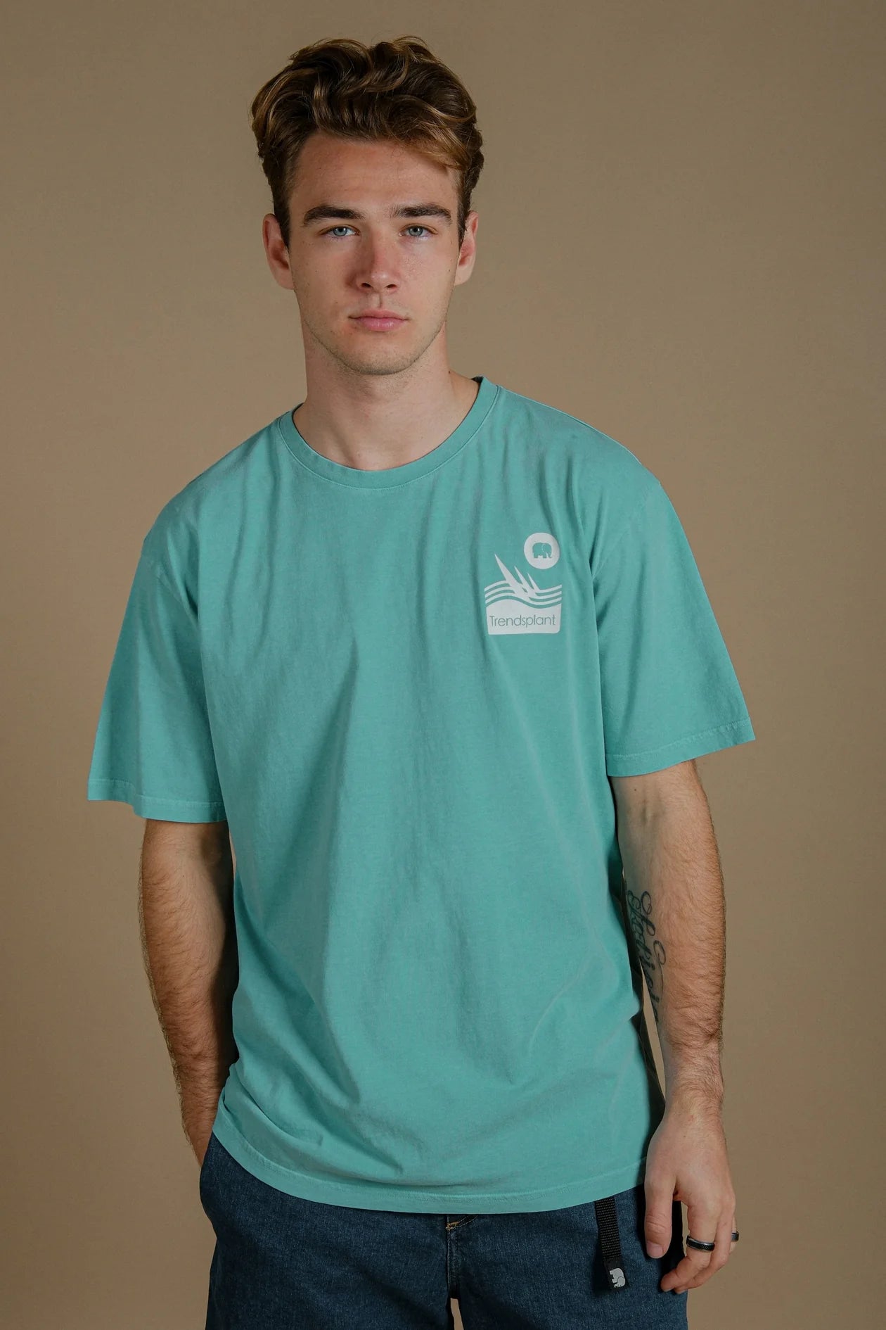 Men's The Cup Pigment T-Shirt Medium Turquoise