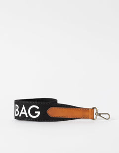 Shoulder Canvas Logo Tasriem Zwart & Cognac
