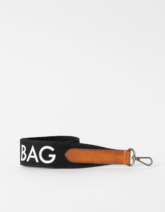 Shoulder Canvas Logo Tasriem Zwart & Cognac