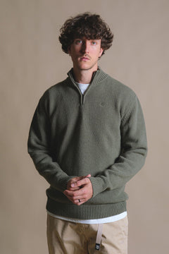 Bernia Quarter Zip Knit Sage