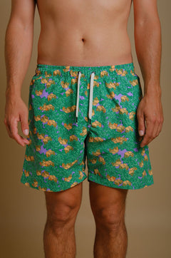 Heren Trippyplant Zwemshort Mystic Mint