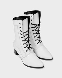 High Cactus Leather Boots White
