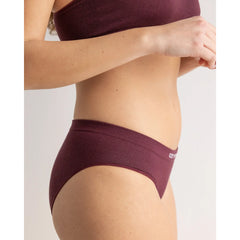 Clotsy Brand Semi High Rise Panties Burgundy