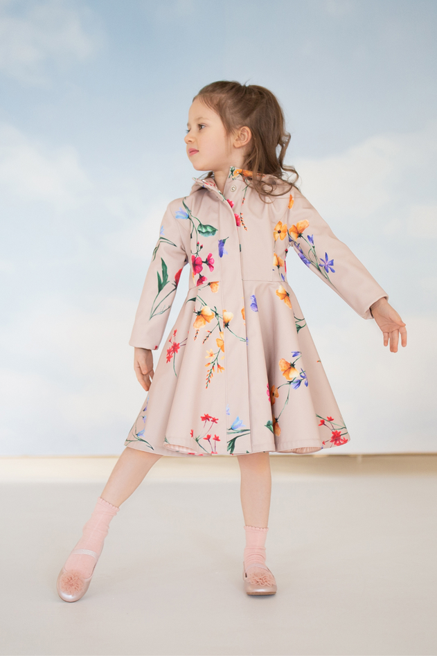 Kids' Spring Bloom Raincoat Beige