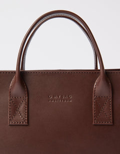 Jackie Tasriem Midi Leer Chocoladebruin