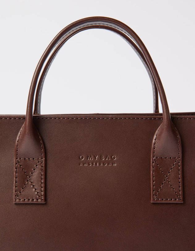 Jackie Tasriem Midi Leer Chocoladebruin