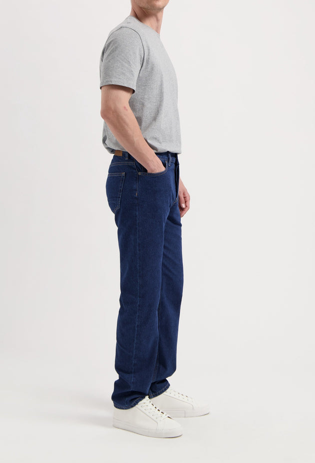 John Mid Straight Jeans Stone Indigo