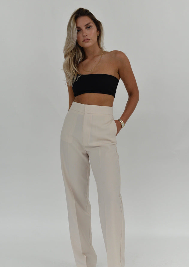 One Shoulder Ribbed Top Black