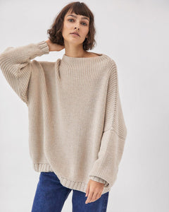 Laumės merino wollen trui beige