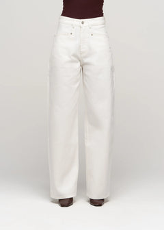 White pants on a white background