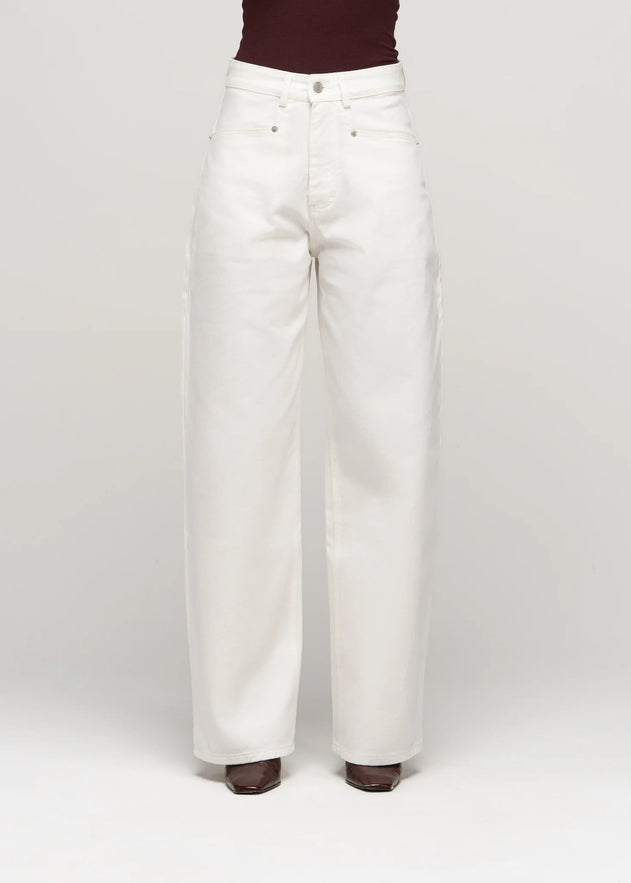 White pants on a white background