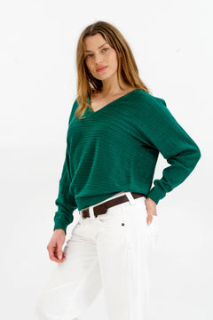 Pia Pointelle Jumper Green