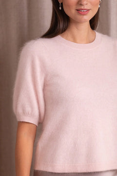 Close-up of cashmere knit texture