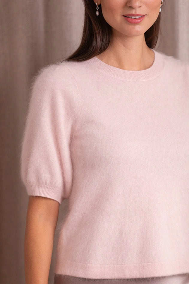 Close-up of cashmere knit texture