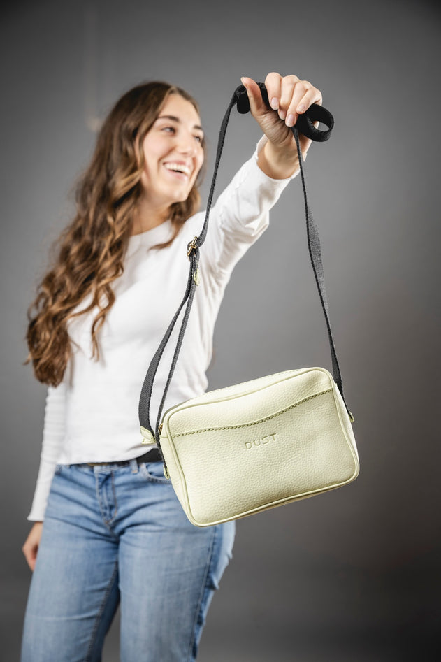 Sausalito Leren Crossbodytas Pistachio