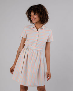 Sunset Short Dress Stripes Pink/Blue