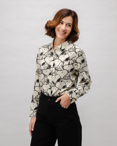 Peanuts B&W Viscose Blouse Ecru