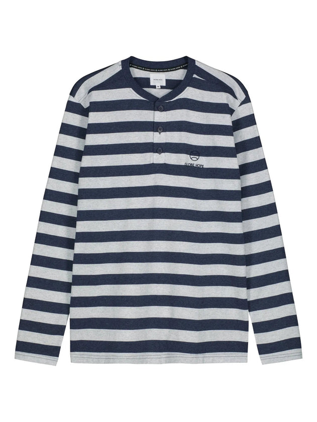 Kuntta Shirt Navy Blue and White Striped
