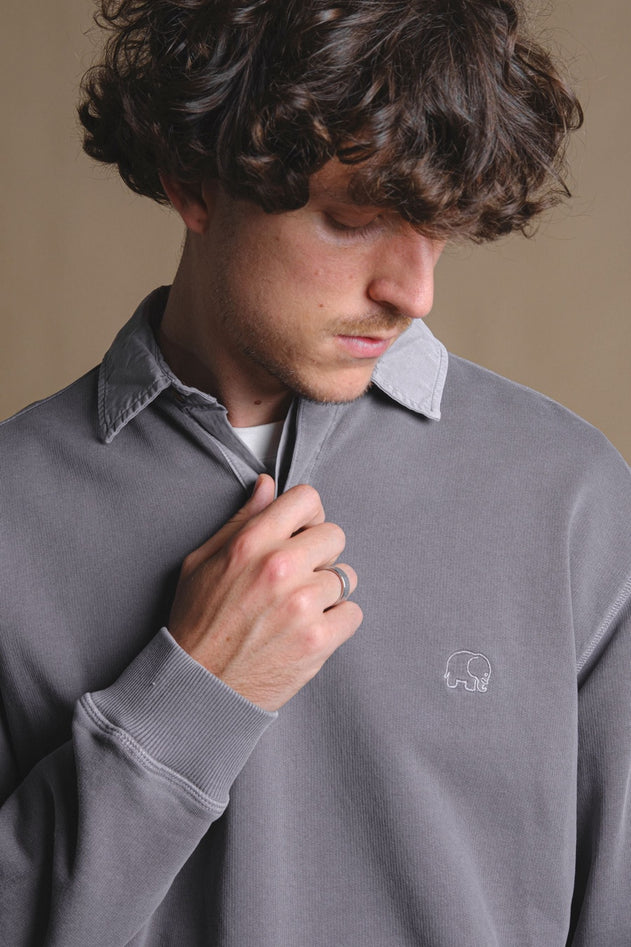 Polo Sweater Pewter Grey