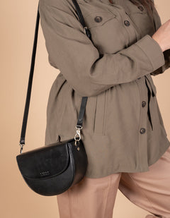 Ava Black Classic Leather Bag