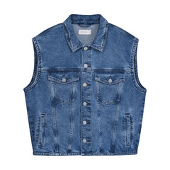Lunar Minimal Stretch Biker Vest Medium Blue