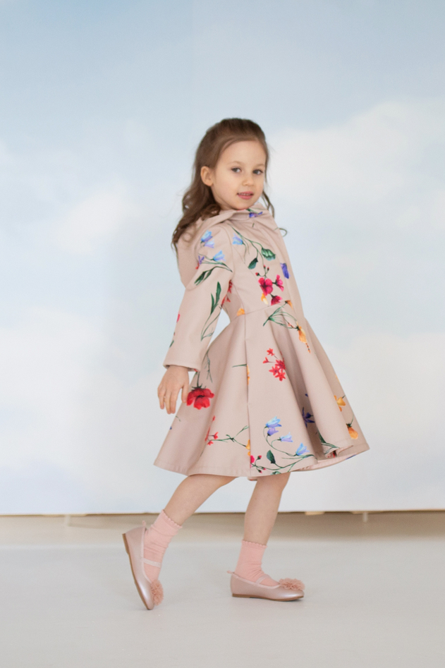 Kids' Spring Bloom Raincoat Beige